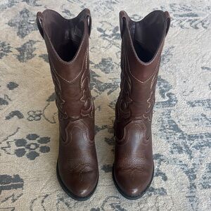 Cat & Jack Brown Kids Western Boots
